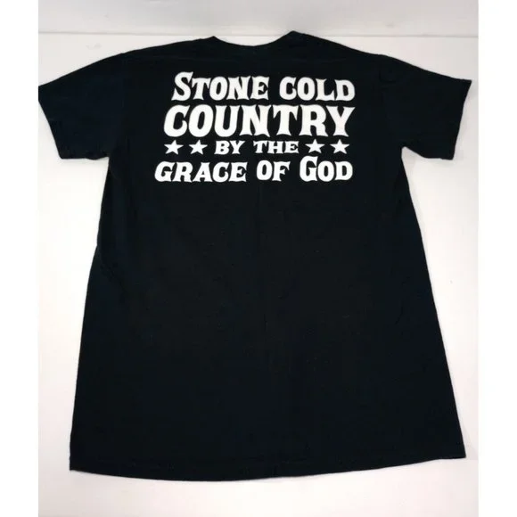 Brantley Gilbert Nation T-Shirt Size S Stone Cold Country by the Grace of God - Picture 2 of 6